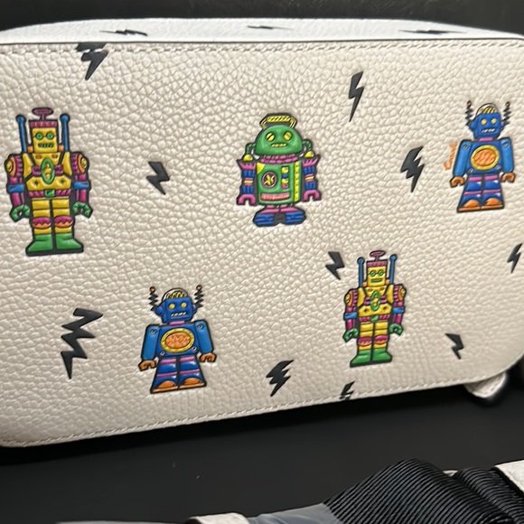 Coach Cosmic Charter Slim Crossbody Robot Print bag Leather Purse Graphic Motif - Picture 10 of 10